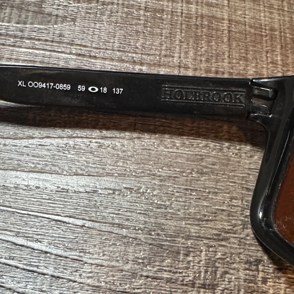 Oakley Holbrook Black Frame Sunglasses with Red Orange Mirrored Lenses - Picture 7 of 11